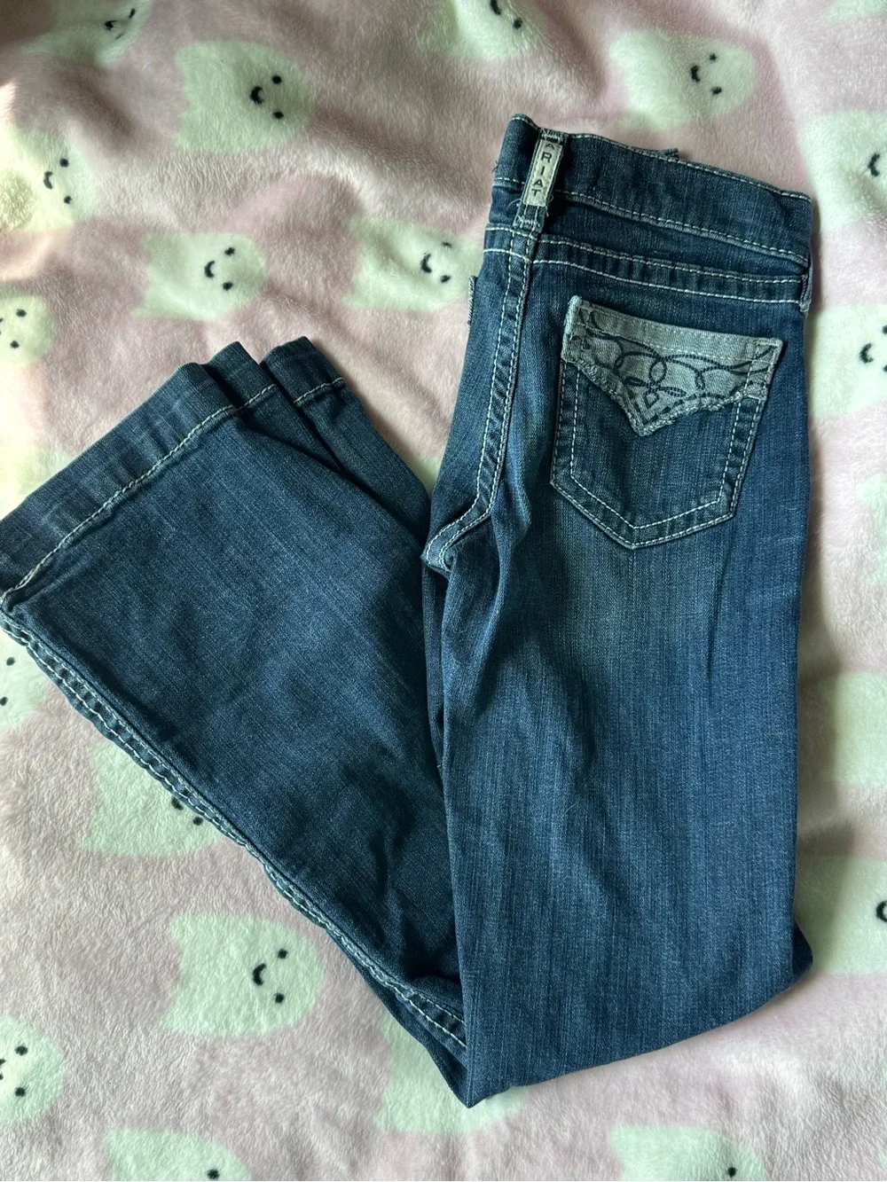 Ariat Jeans Girls Size 10 Stretch Boot Cut Youth Western Rodeo Listing B